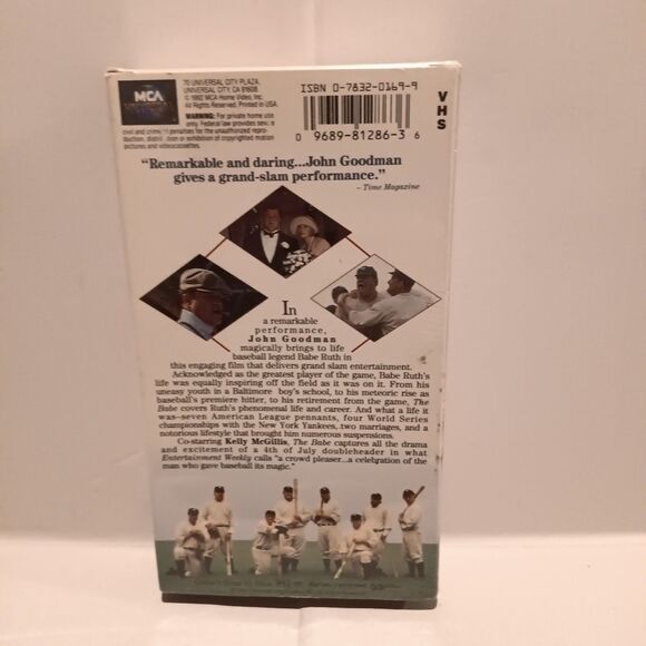 The Babe (VHS, 1992)-PG-MCA Universal-Biography-John Goodman-Sealed-NEW - Picture 2 of 7